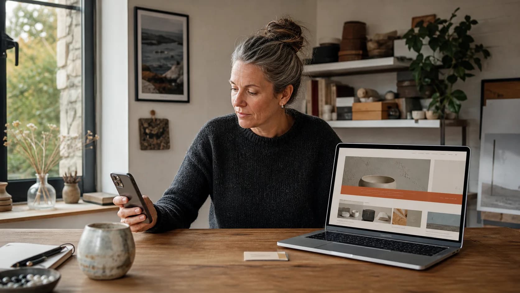 Business owner deciding between social profiles and an owned website