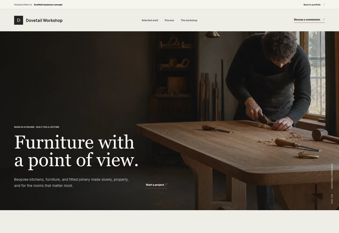 Dovetail Workshop concept design