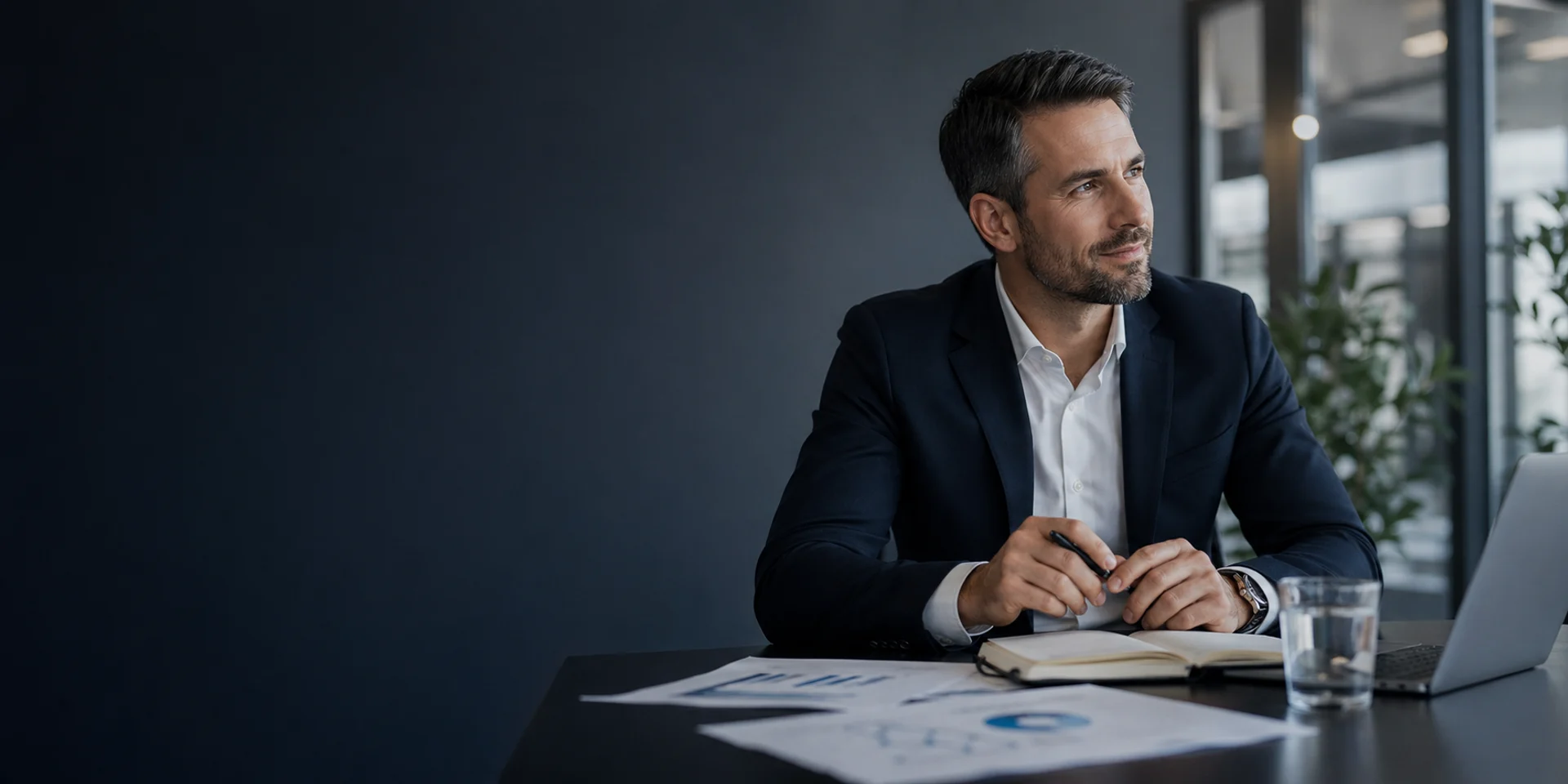 A professional consultant in a modern office